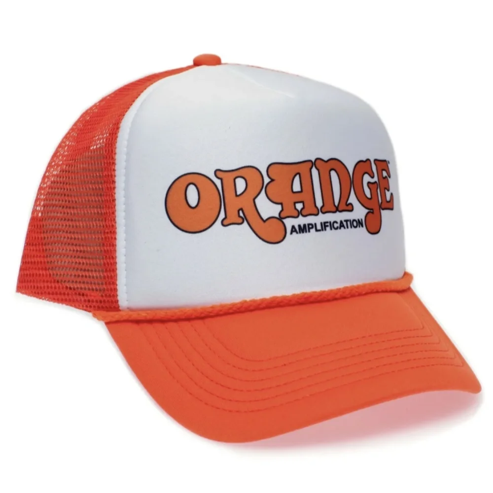 Orange Amplifier Hat Trucker Cap Amp Amplification Unisex Snapback Rocker Retro